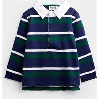 JoJo Maman Bb Striped Relaxed Fit Rugby Top Green