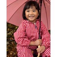 JoJo Maman Bb Striped Waterproof Hooded Packaway Jacket (1-6 Yrs) Pink