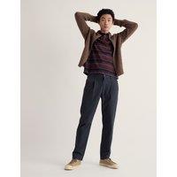 Seasalt Cornwall Relaxed Fit Single Pleat Trousers Navy