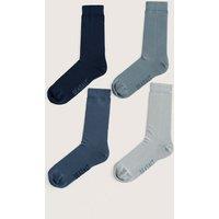 Seasalt Cornwall 4 Pack Smart Socks Blue Mix