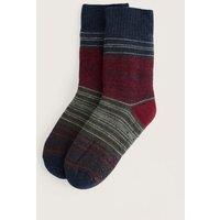 Seasalt Cornwall Striped Lambswool Rich Slipper Socks Multi