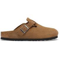 Birkenstock Leather Mule Slippers Brown
