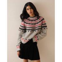 Nobody's Child Fair Isle Nordic Crew Neck Relaxed Jumper Multi
