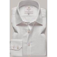 Hawes & Curtis Fitted Slim Pique Non Iron Shirt White