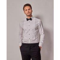 Hawes & Curtis Slim Fit Pure Cotton Waffle Evening Shirt White