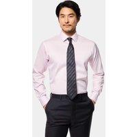 Hawes & Curtis Textured Herringbone Non Iron Shirt Pink