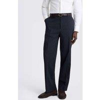 MOSS Relaxed Fit Pinstripe Trousers Navy Mix