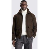 MOSS Wool Rich Harrington Jacket Khaki