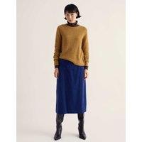 Seasalt Cornwall Pure Cotton Knee Length A-Line Skirt Dark Blue
