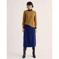 Seasalt Cornwall Pure Cotton Knee Length A-Line Skirt Dark Blue
