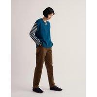 Seasalt Cornwall Cotton Rich Tapered Ankle Grazer Trousers Brown