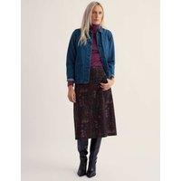 Seasalt Cornwall Corduroy Printed Knee Length A-Line Skirt Multi