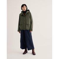 Seasalt Cornwall Waterproof Hooded Relaxed Rain Jacket Green