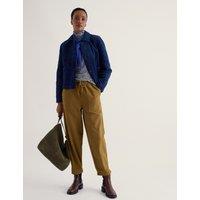 Seasalt Cornwall Corduroy Textured Collared Short Jacket Dark Blue