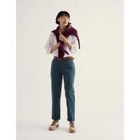 Seasalt Cornwall Cotton Rich Tapered Ankle Grazer Trousers Grey