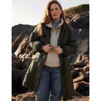 Seasalt Cornwall Hooded Longline Parka Coat Khaki