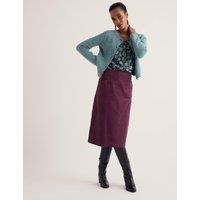 Seasalt Cornwall Pure Cotton Knee Length A-Line Skirt Purple