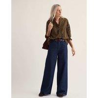 Seasalt Cornwall Mid Rise Wide Leg Jeans Navy