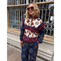 Never Fully Dressed Printed Quilted High Neck Jacket Multi