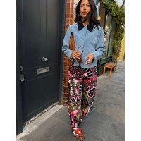 Never Fully Dressed Boyfriend Mid Rise Barrel Cropped Jeans Black