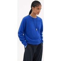 HUSH Pure Merino Wool Crew Neck Jumper Bright Blue