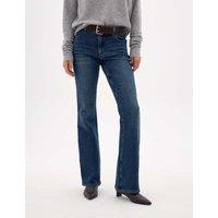 HUSH Mid Rise Bootcut Fit Cotton Jeans Dark Blue Denim