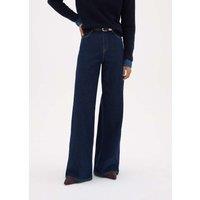 HUSH Nessa Cotton Rich Wide Leg Jeans Blue