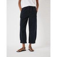 HUSH Jack Barrel Leg Pull On Trousers Burgundy