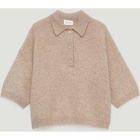 HUSH Ziggy Pure Wool Collared Jumper Oatmeal