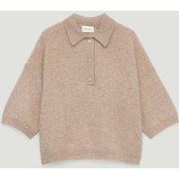 HUSH Ziggy Pure Wool Collared Jumper Oatmeal