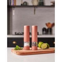 Cole & Mason Electric Ceramic Salt & Pepper Mill Set Orange