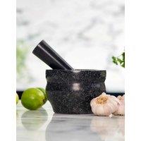 Cole & Mason Polished Granite Pestle And Mortar 14cm Black