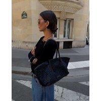 Never Fully Dressed Printed Shoulder Bag Blue Mix