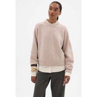 HUSH Relaxed Crew Neck Jumper with Merino Wool Oatmeal