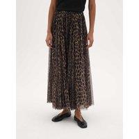 HUSH Animal Print A Line Maxi Skirt Brown Mix