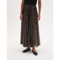 HUSH Animal Print A Line Maxi Skirt Brown Mix
