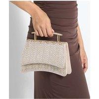 Dune London Embellished Top Handle Grab Bag Gold