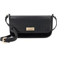 Dune London Leather Textured Cross Body Bag Black