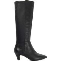 Dune London Wide Fit Leather Knee High Boots Black