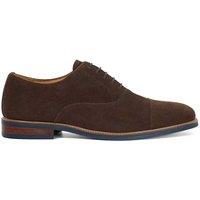 Dune London Wide Fit Suede Oxford Shoes Brown