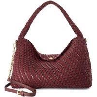 Dune London Woven Shoulder Bag Burgundy