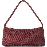Dune London Woven Shoulder Bag Berry