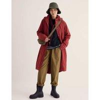 Seasalt Cornwall Waterproof Hooded Longline Raincoat Red