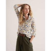 Seasalt Cornwall Pure Cotton Printed Crinkle Shirt Multi