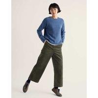 Seasalt Cornwall Pure Cotton Cord Cropped Trousers Khaki
