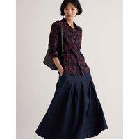 Seasalt Cornwall Pure Cotton Floral Crinkle Shirt Pink Mix