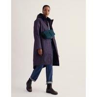 Seasalt Cornwall Waterproof Printed Hooded Parka Raincoat Purple Mix