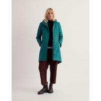 Seasalt Cornwall Cotton Rich Waterproof Hooded Parka Raincoat Teal