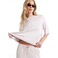 River Island Soft Touch Oversized T-Shirt Pink