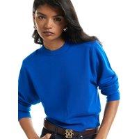 River Island Crew Neck Fitted Jumper Blue